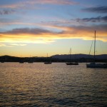 tramonto romantico ad Antibes